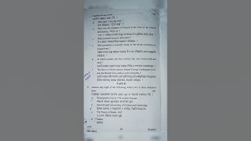 +3 4th Semester History(Core-8) Utkal University question paper (2023)