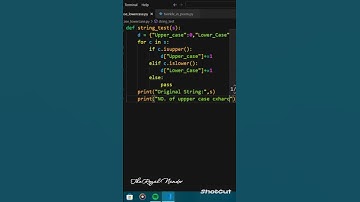 Python Program to Find the no. of Upper case letters and Lower case letter s.#codm#education#python3