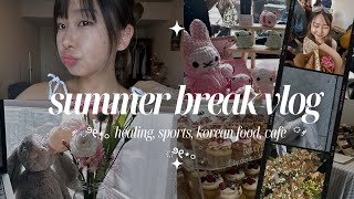summer break from uni: puppy walking, sports, cafe hopping, karaoke, korean food and more