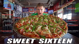 SWEET 16 PIZZA CHALLENGE | GRANDAD'S PIZZA | NEW RECORD
