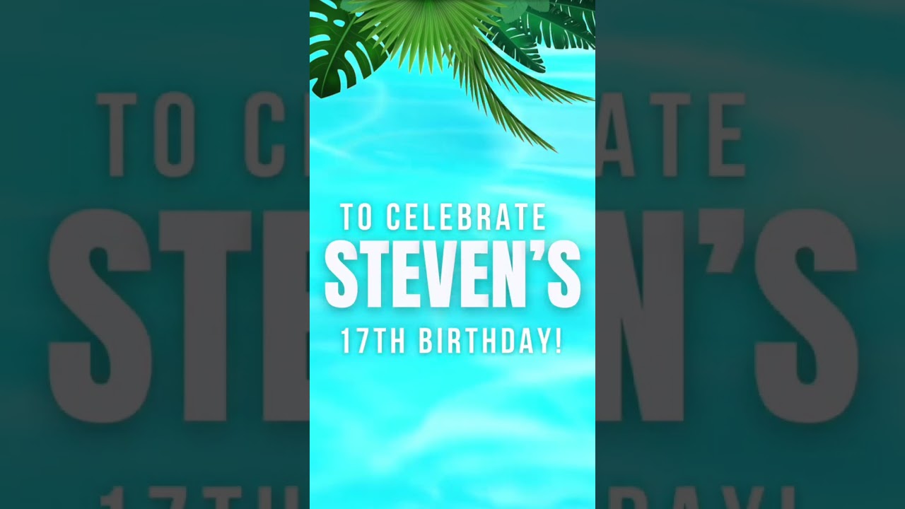 POOL PARTY VIDEO INVITE