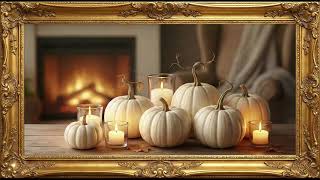 Elegant Candlelit Pumpkins 🎃 Halloween Art Screensaver| Framed Art| Art for your TV screenshot 4