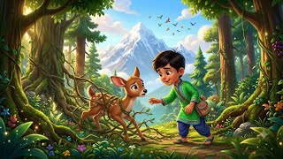 The Little Boy Who Saved a Trapped Deer | A Heartwarming Forest Story