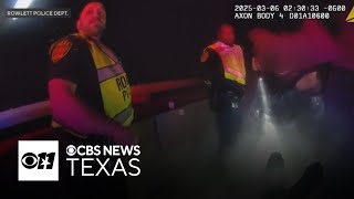 A North Texas police officer describes jumping into action to rescue unconscious man in burning car