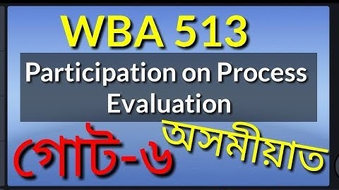 WBA 513(unit-6)Participation on Process Evaluation in Assamese //nios deled