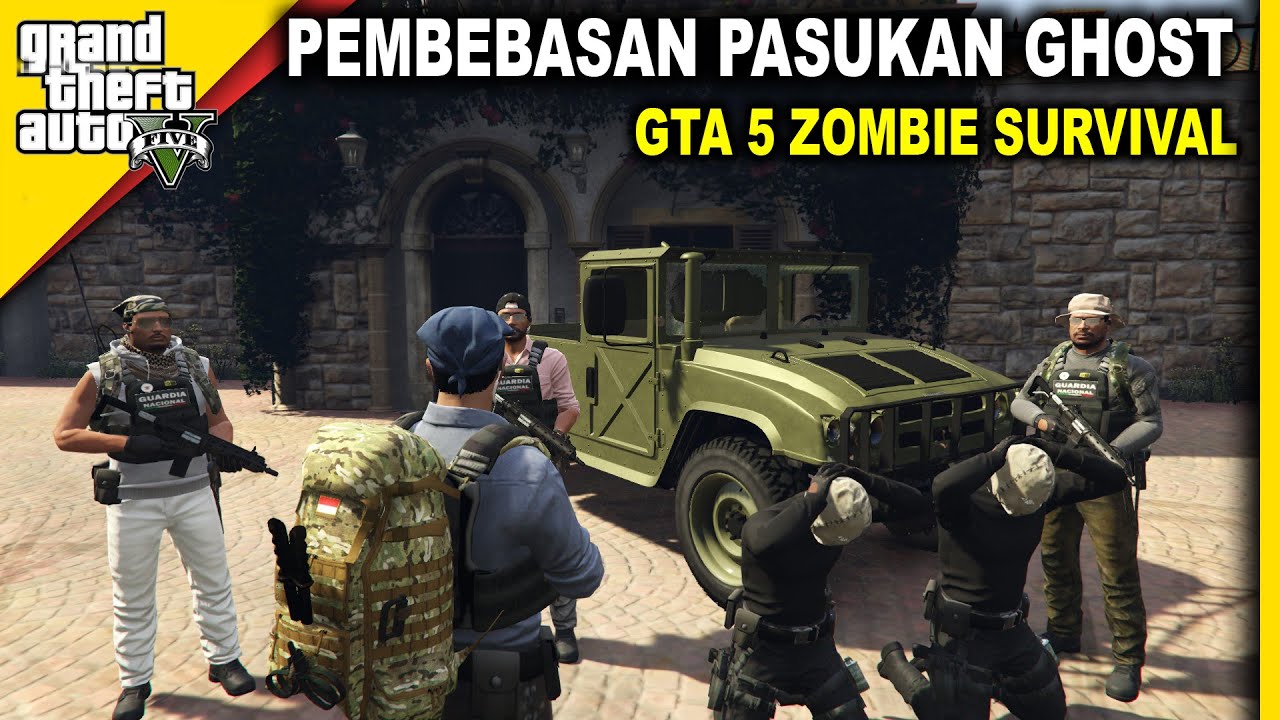 MENGENDAP MASUK MARKAS BESAR - GTA 5 ZOMBIE SURVIVAL 