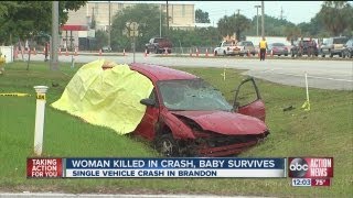 Mom dies, baby survives car wreck