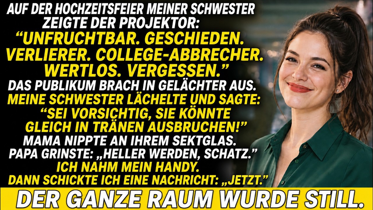Meine Eltern nannten mich auf der Hochzeit meiner Schwester die Schande der Familie – Dann kam DIESE