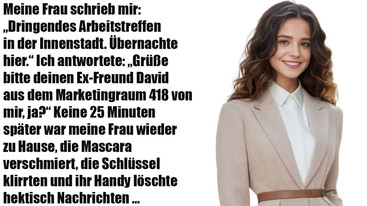 „Meine Frau sagt: Übernachtung wegen Notfall-Meeting – meine Antwort wird sie überraschen!“