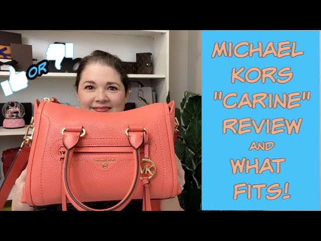 Unboxing/Review/What's In My Bag?** Comparison Of Michael Kors Carine  Medium Satchel Vs Crossbody 