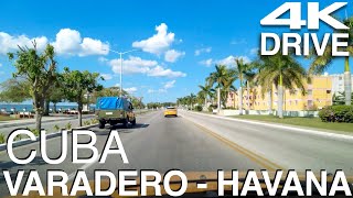 Cuba. 4K Drive Varadero - Havana