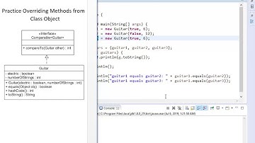 Program Along - Overriding Methods of Class Object