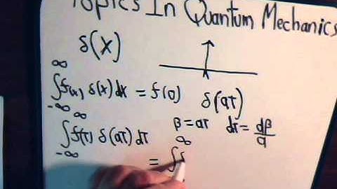 Topics In Quantum Mechanics Video # 13: Properties Of Dirac Delta Function