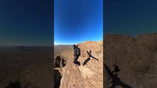 Reverse flip from 400ft cliff #basejump #gainer #adventure #travel #acrobatics