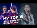 Junior Eurovision 2023 - My Top 16 with comments (before the show, after all song releases)