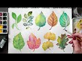 Watercolor leaves every technique youll ever need