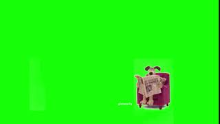 Gromit At Home Reading Newspaper In Green Screen