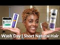 Wash Day Routine on Short Natural 4a Hair | Defining my Curls Using Mousse