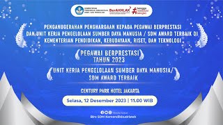 Penyerahan Penghargaan Pegawai Berprestasi dan SDM Award 2023