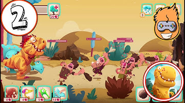 Dino Bash 😍😍 Dinosaurs vs Cavemen Tower Defense Wars GamePlay #2