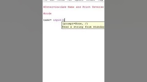Ask Name and Print it in Reverse | Python Community |