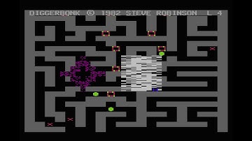 Atari 8-Bit Game Play, Diggerbonk