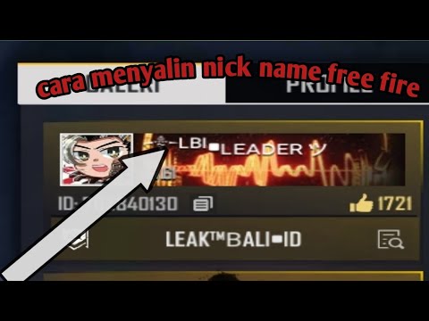 Cara menyalin nick name nama  free  fire  YouTube