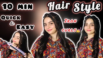 Quick 10 min Hairstyle | how to Curl Hair with Straightener #hairstyle #easyhairstyle #raunakansari