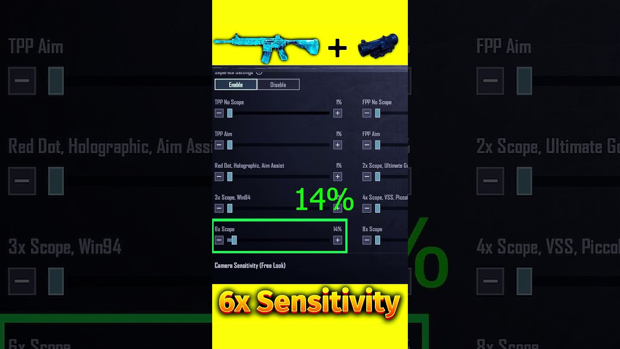 6x Scope Sensitivity For BGMI