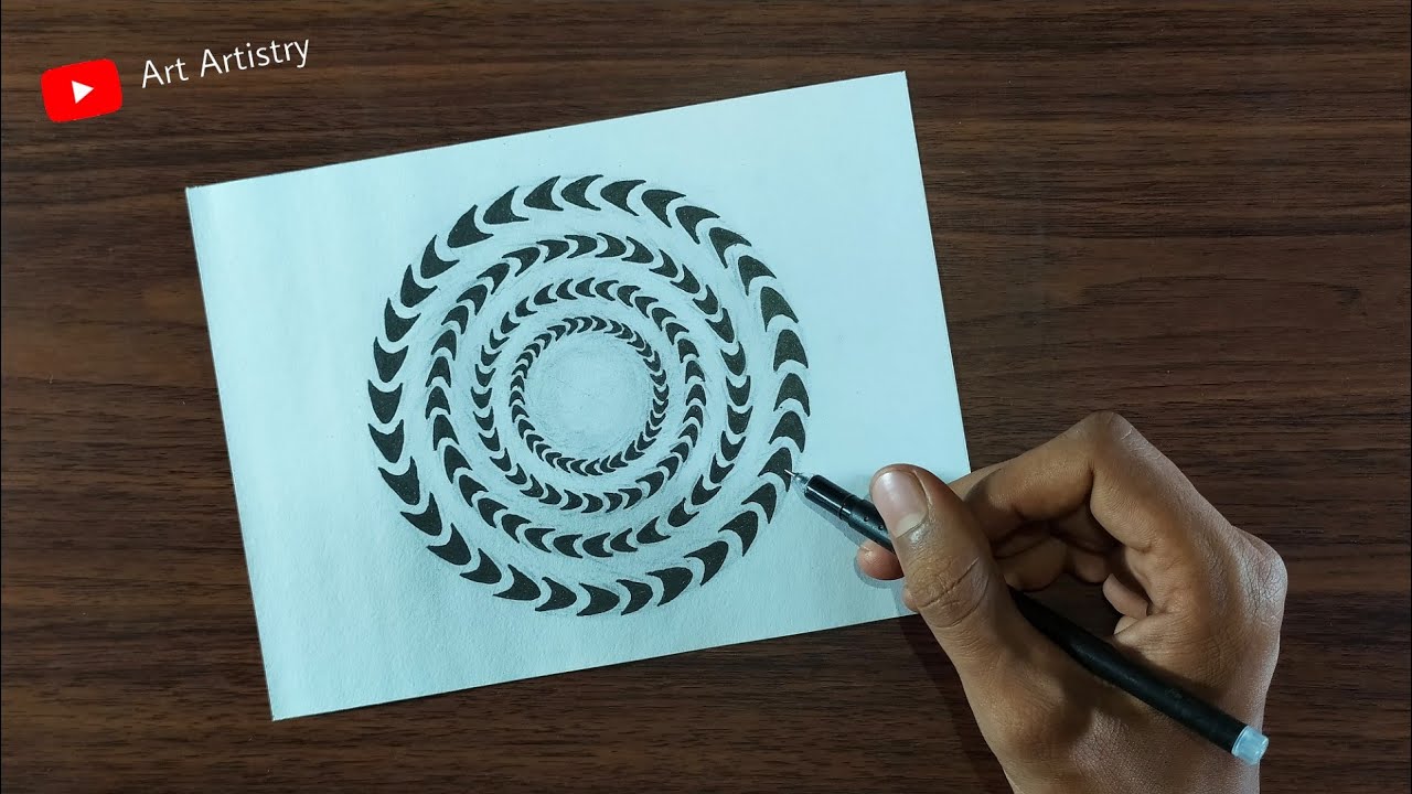 Black Pen Drawing Easy Step By Step For Beginners  YouTube