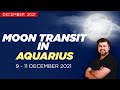 Moon Transit Series || Moon Transit in Aquarius || 9 - 11 December 2021 || Analysis by Punneit