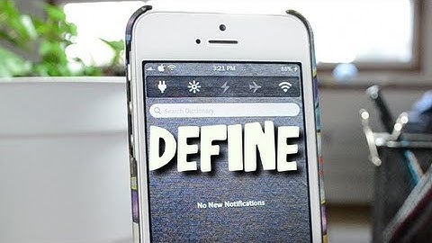 Define - Free Cydia Dictionary Notification Center Widget For iPhone & iPod Touch