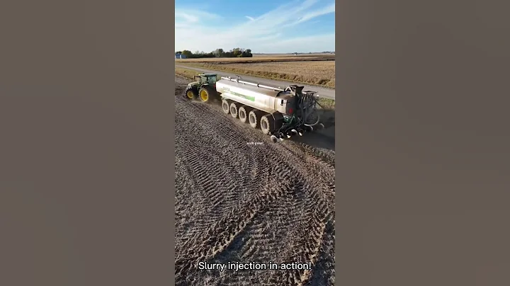 massive slurry injection! powerful tractor manure spreading! 🚜 #tractor #farming #agriculture