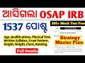 [Full Details] OSAP IRB, JR Clerk | 1537 Posts | Age, Qualification, Selection, Process, Syllabus