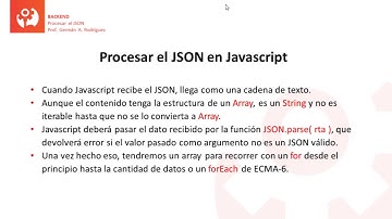 Curso BackEnd U3·46 - PHP y AJAX: Procesar la respuesta del JSON con JSON.parse( )