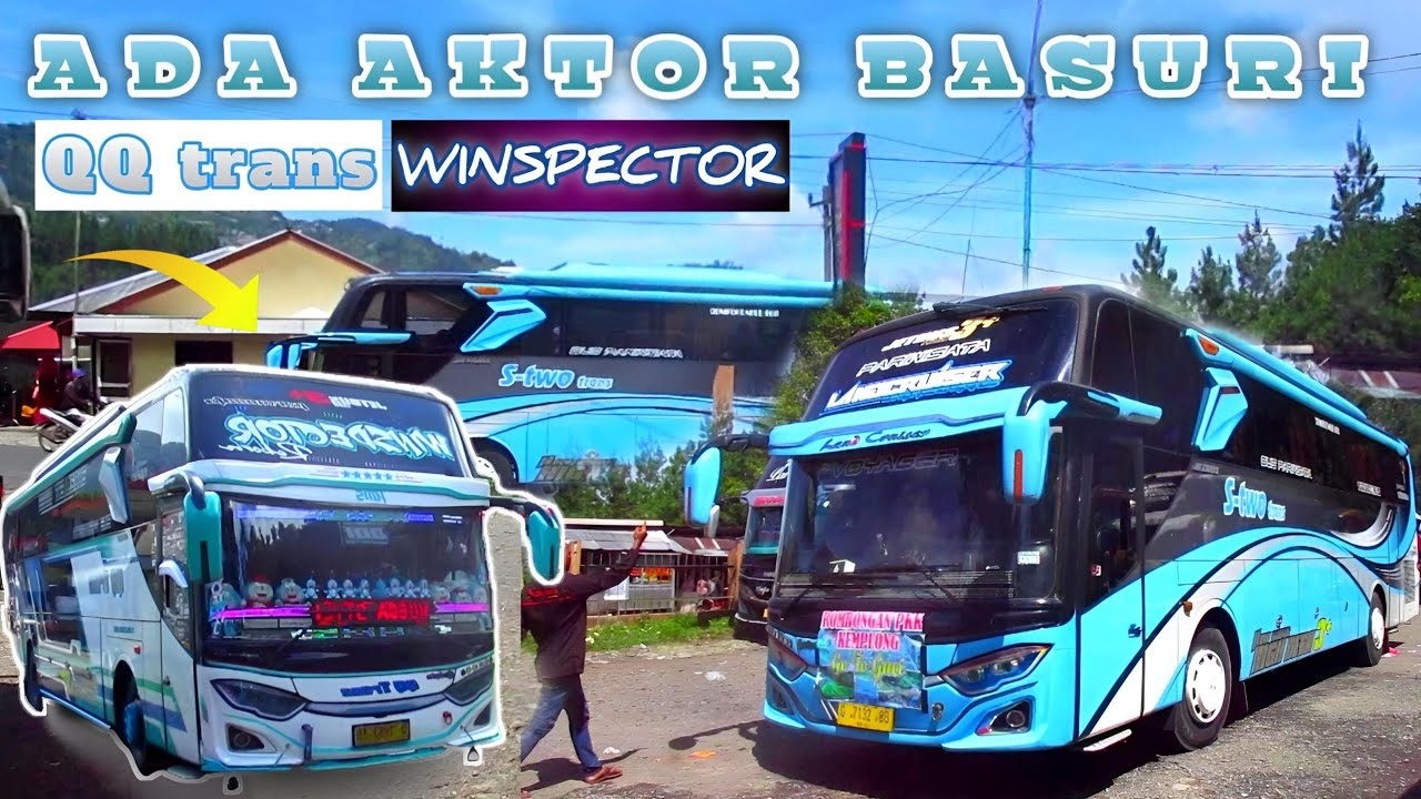 [Bus mbois] S-two trans - Bus syifa putra masuk parkiran wisata guci [Bus pariwisata]