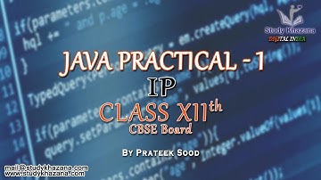 Netbean Practical | Informatics Practices (IP) | Class XII | CBSE | Study Khazana