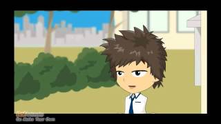 Manga Style School With Something From The Annoying Orange