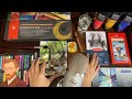 ASMR 画廊/沢山の画材の音,oil pastel/colored pencils/drawing