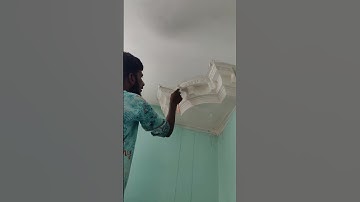 How to Gypsum Cornice Corner install #shorts #shortsvideo #fyp #homedesign #বাড়িরডিজাইন #viralvideo