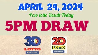 Lotto Result Today 5pm draw April 24, 2024 Swertres Ez2 PCSO#lotto