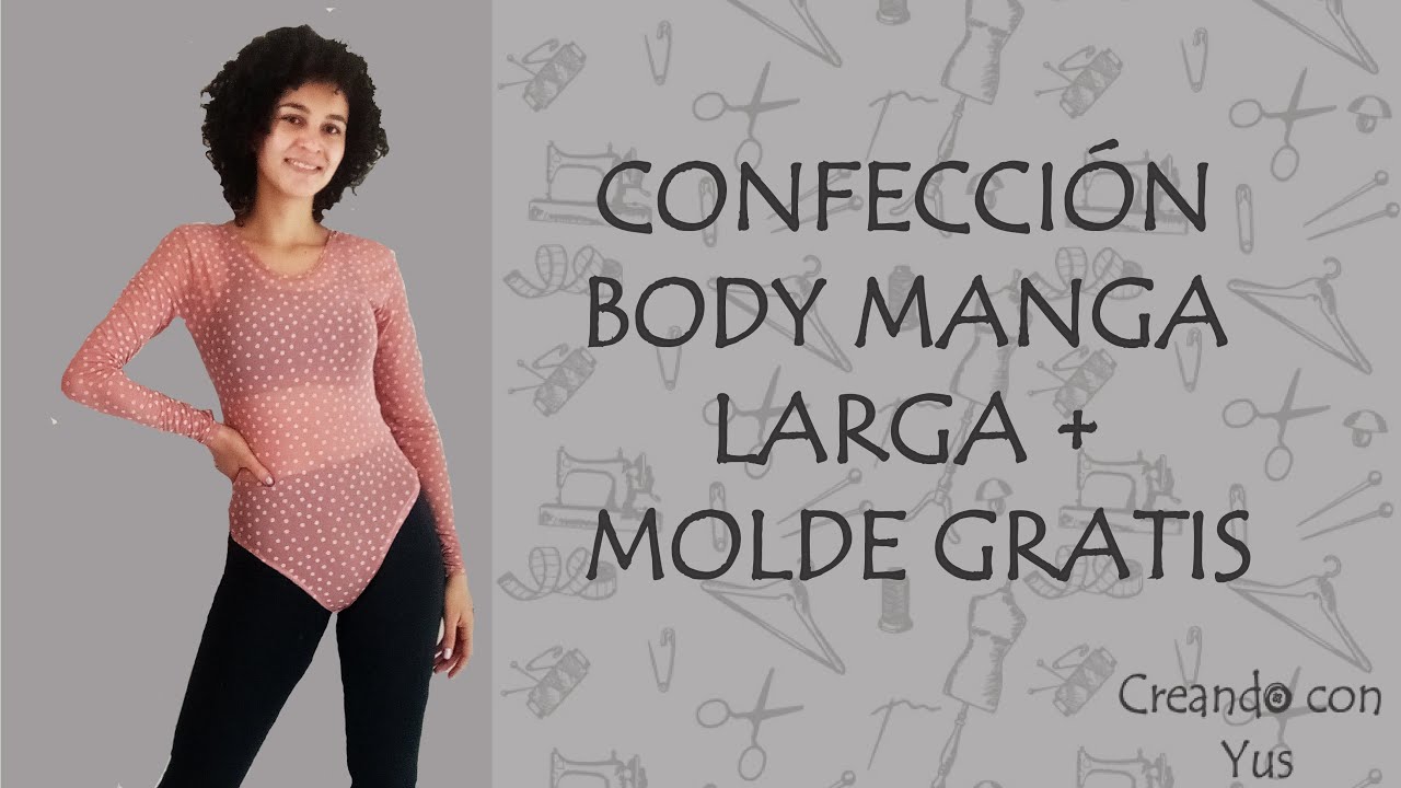 como coser un body manga larga+ molde gratis