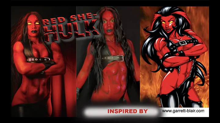 turning myself into RED SHE-HULK