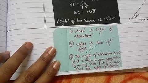 B.Ed. Lesson Plan of Mathematics; Topic :- "Applications of Trigonometry"