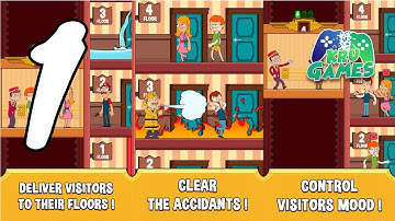 Hotel Elevator: Idle Fun Simulator Concierge mania Gameplay Walkthrough #1 (Android, IOS)