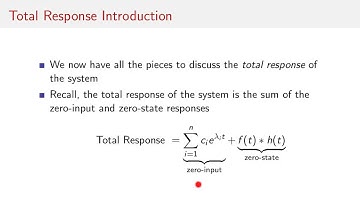 Continuous-Time Linear System Total Response Introduction