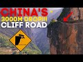 Chinas wild cliff road 3000 meters lanying cliff road chongqing