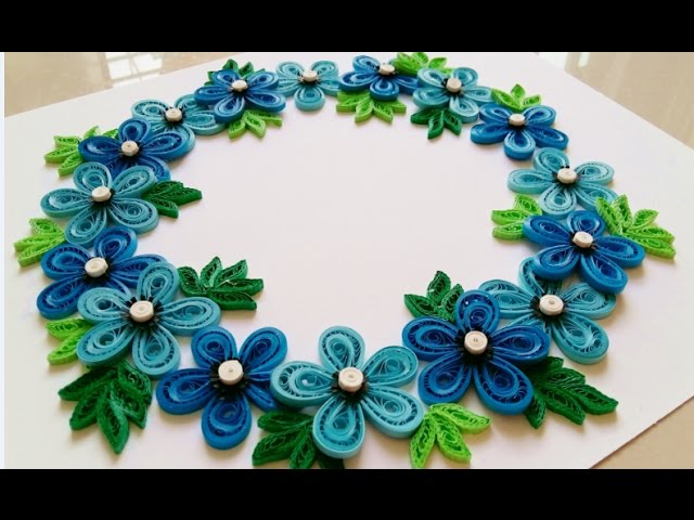 paper quilling wreath for beginner learning video 28 paper paper quilling flower decorations