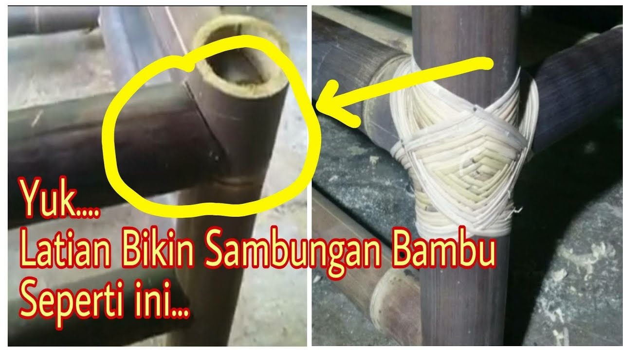  Pembuatan  Sambungan Bambu  YouTube