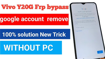 Vivo Y20G Frp/bypass, Google account remove | All Vivo Smartphone frp bypass 100% solution
